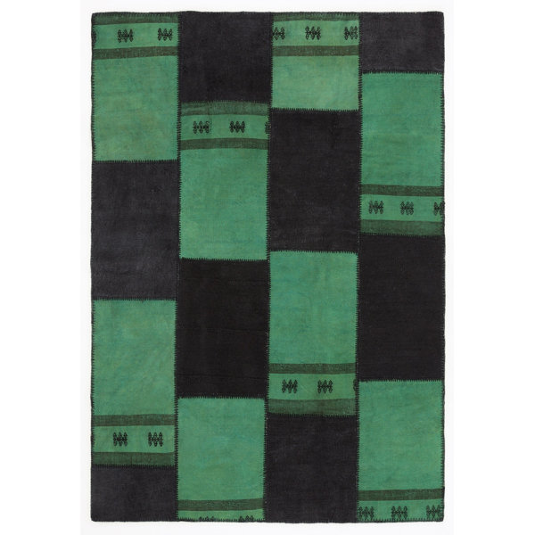 Foundry Select Rimasha OneofaKind 5'3" X 7'7" Wool Area Rug Black